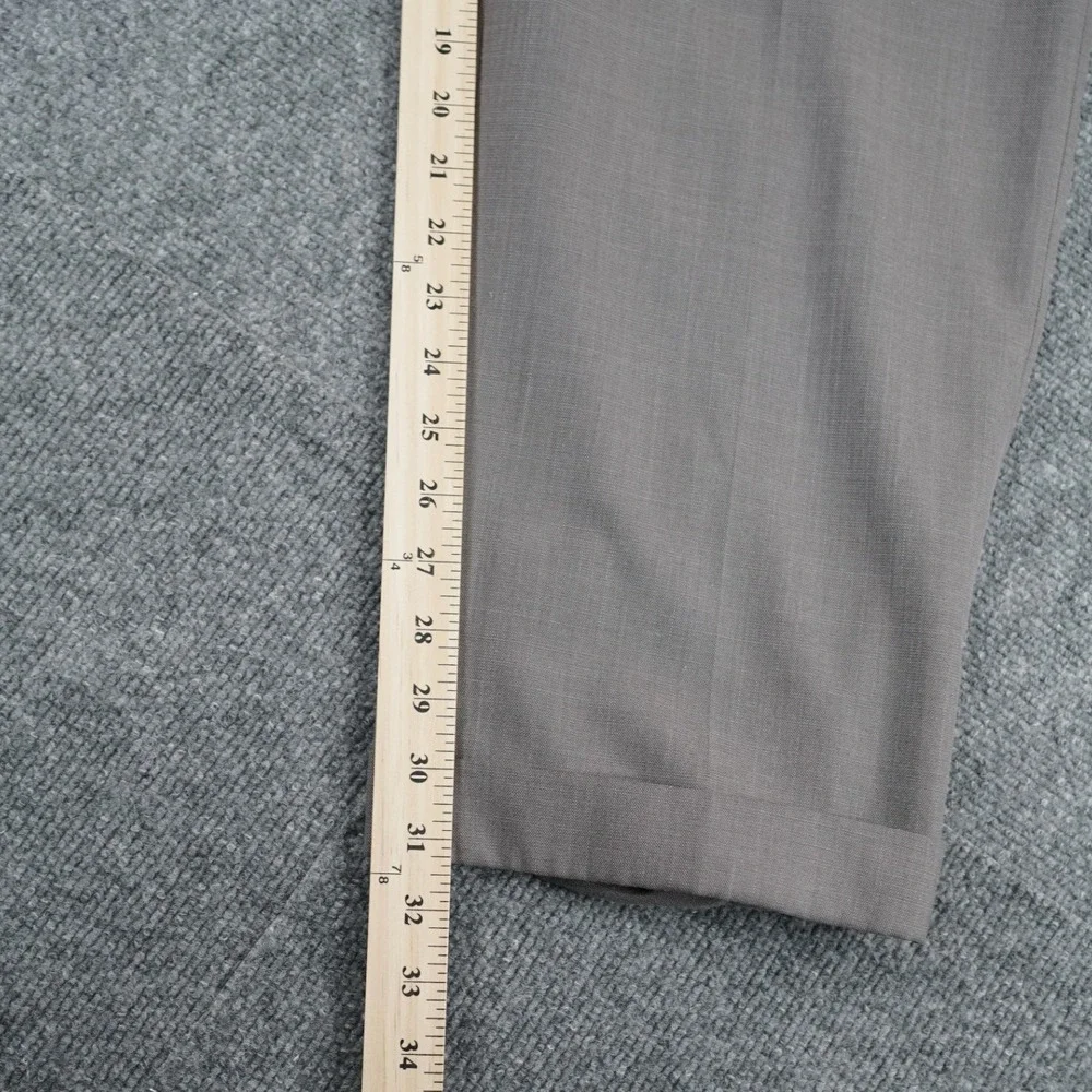 Lauren‎ Ralph Lauren Dress Pants Mens 44x31 Taupe Grey Double Pleated Wool Blend